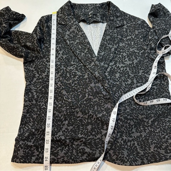 GNW Black Gray Jacket Open Front 3/4 Ruched Sleeve Size XL B34#56 - Picture 9 of 9